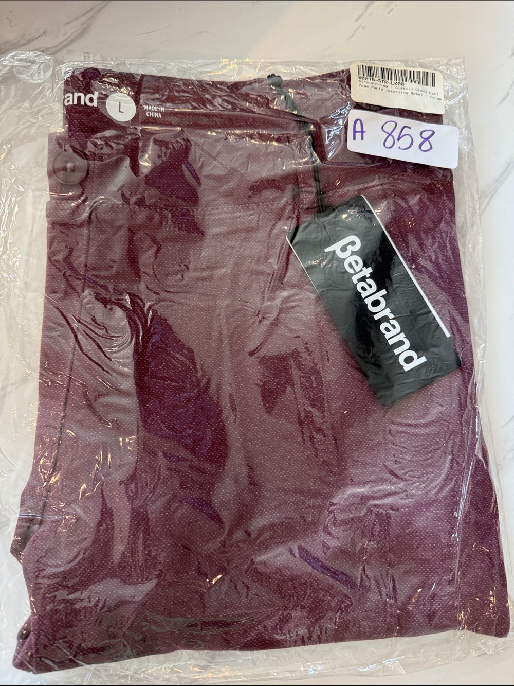 New Betabrand Sterling Rose Straight Classic Dress Pant Yoga Pants Large - Picture 2 of 4
